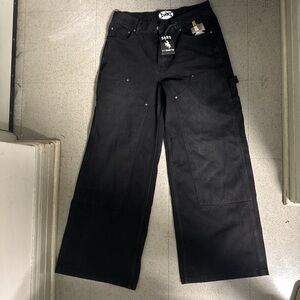 Dart black Wide-Leg Jeans